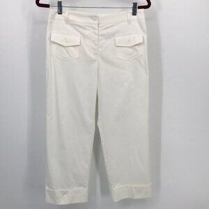 Evelyn & Arthur White Cuffed Women's  Pants Size 4 New Vintage